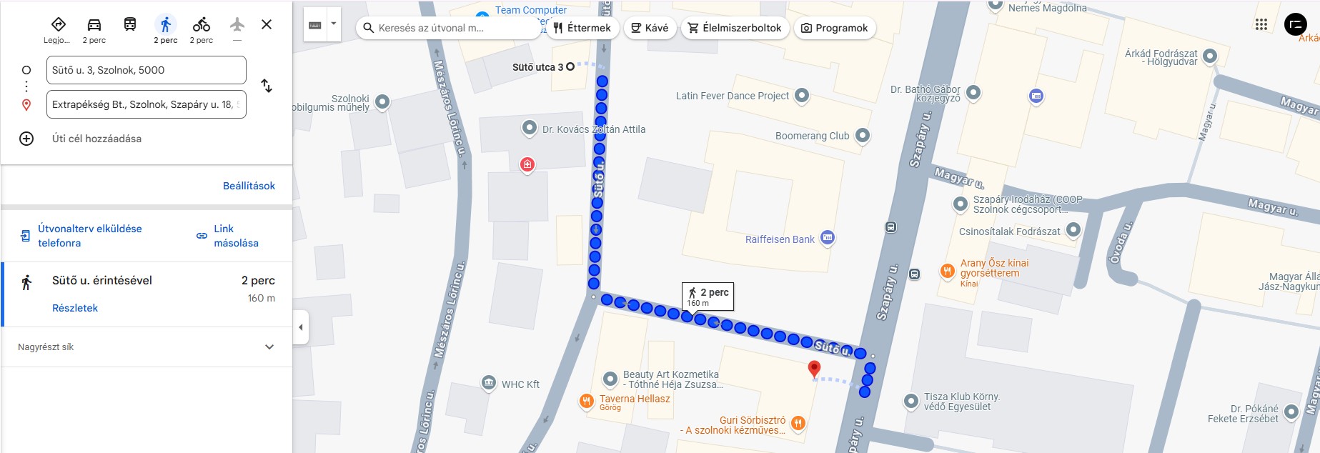 Pékség → helyszín térkép